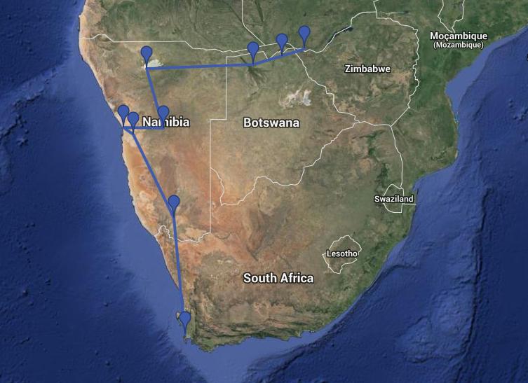 Route Südliches Afrika